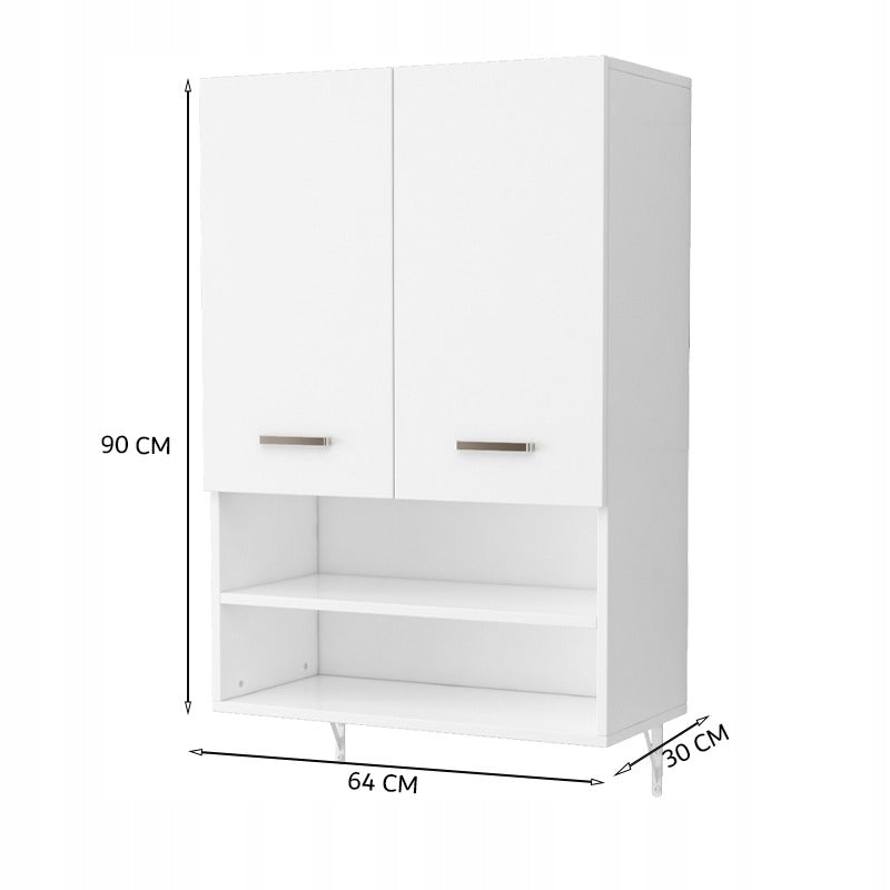 Szafka łazienkowa wisząca ścienna nad pralkę pojemne półki regał loft 64 cm
