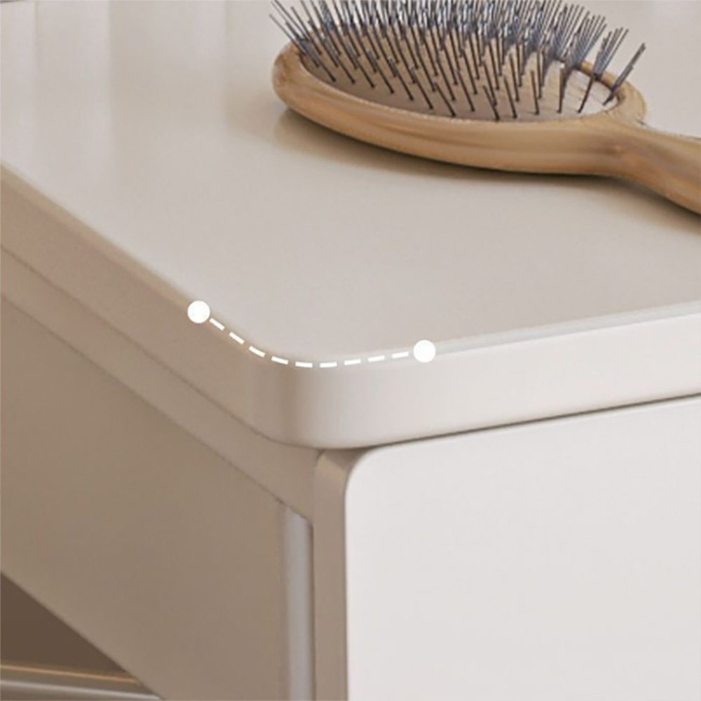 Biała toaletka z lustrem 80x40x125,5 cm – elegancja i funkcjonalność w sypialni