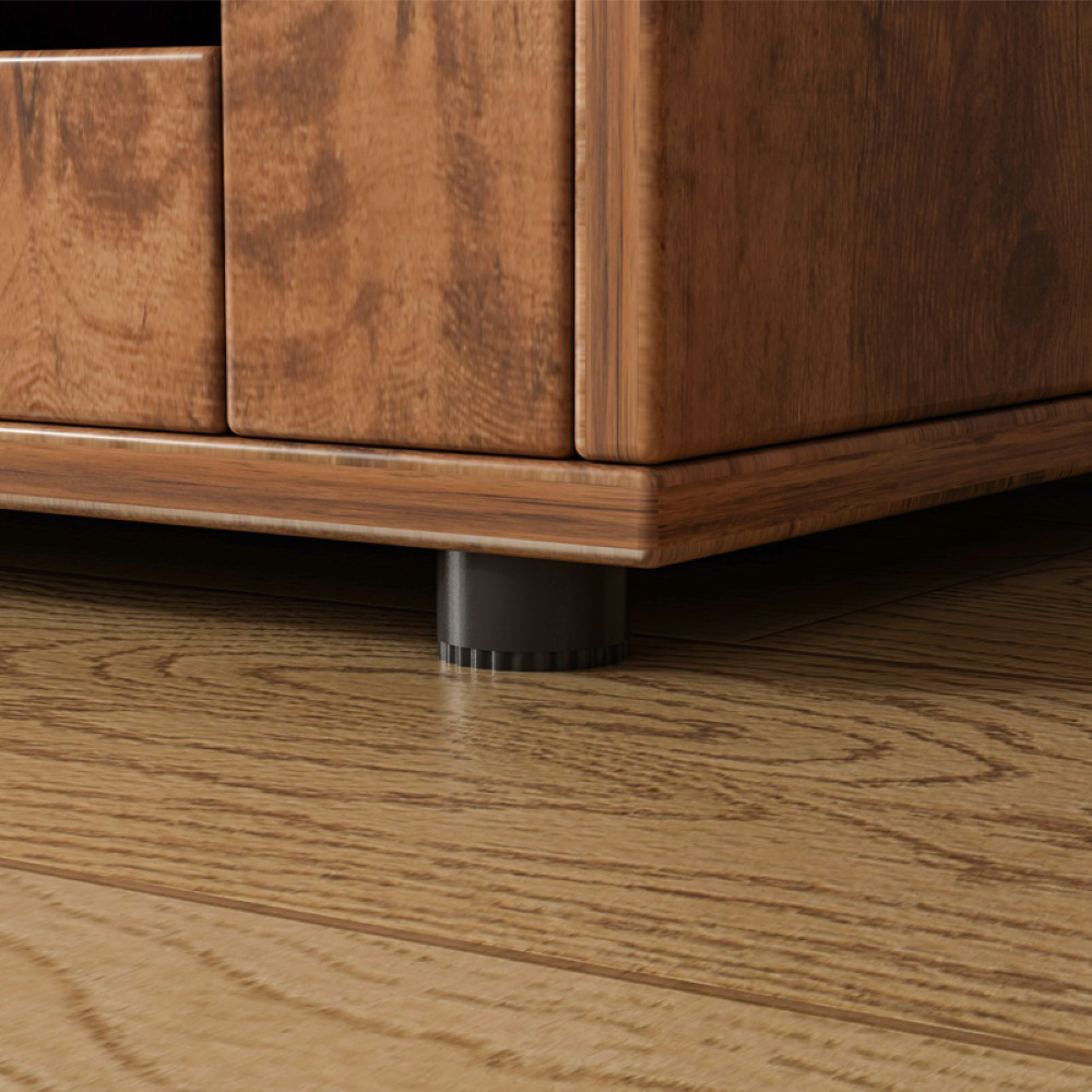 Rustykalna komoda 60x30x80 cm – 3 szuflady i schowek z drzwiami z lamelami