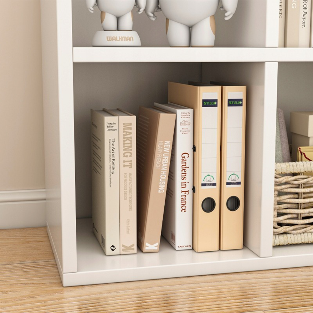 Biblioteczka 2x3 90x30x60 cm – biała, otwarta, nowoczesna półka do przechowywania