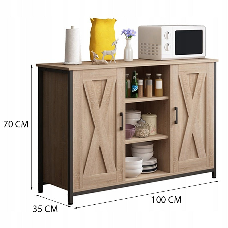 Szafka boczna/ kredens z otwartymi półkami komoda - 100 cm
