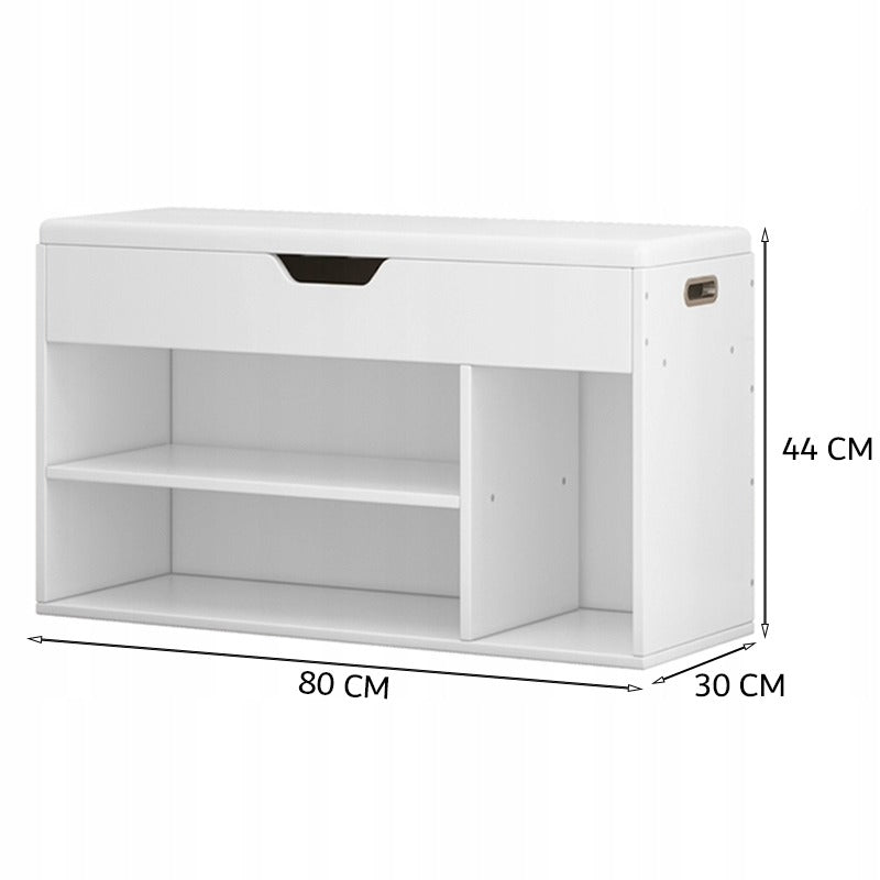 Biała szafka na buty - 80 cm