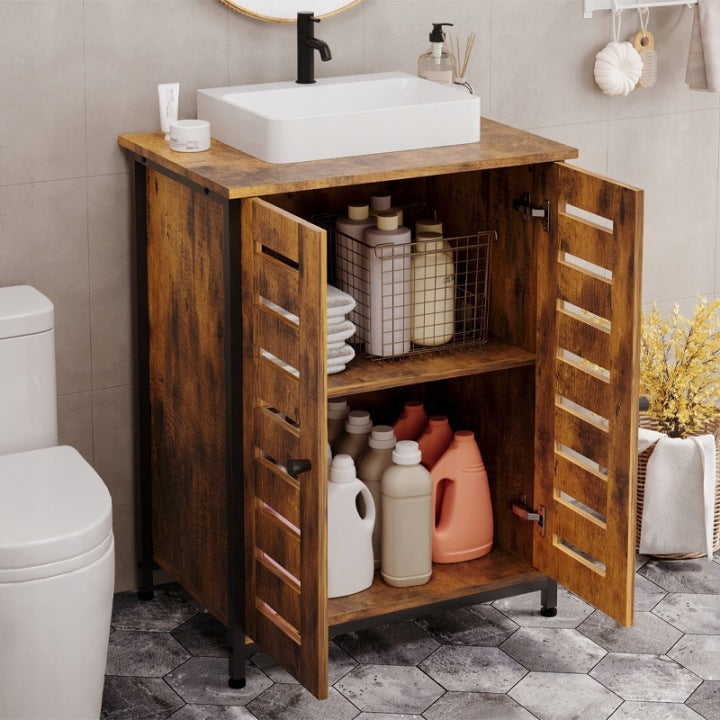 Szafka pod Umywalkę Stojąca 62cm – Rustykalny Brąz – Styl Loft