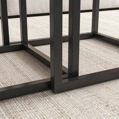 Zestaw 2 stolików kawowych 2 w 1 – składane stoliki kwadratowe do salonu