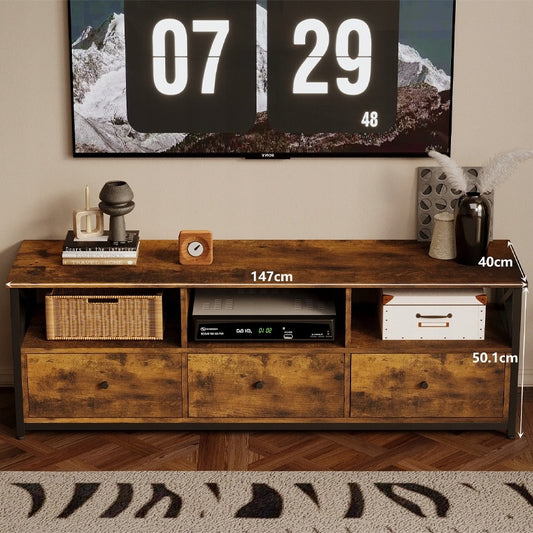 Szafka rtv pod telewizor z 3 szufladami - 143 cm