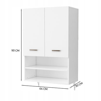 Szafka łazienkowa wisząca ścienna nad pralkę pojemne półki regał loft 64 cm
