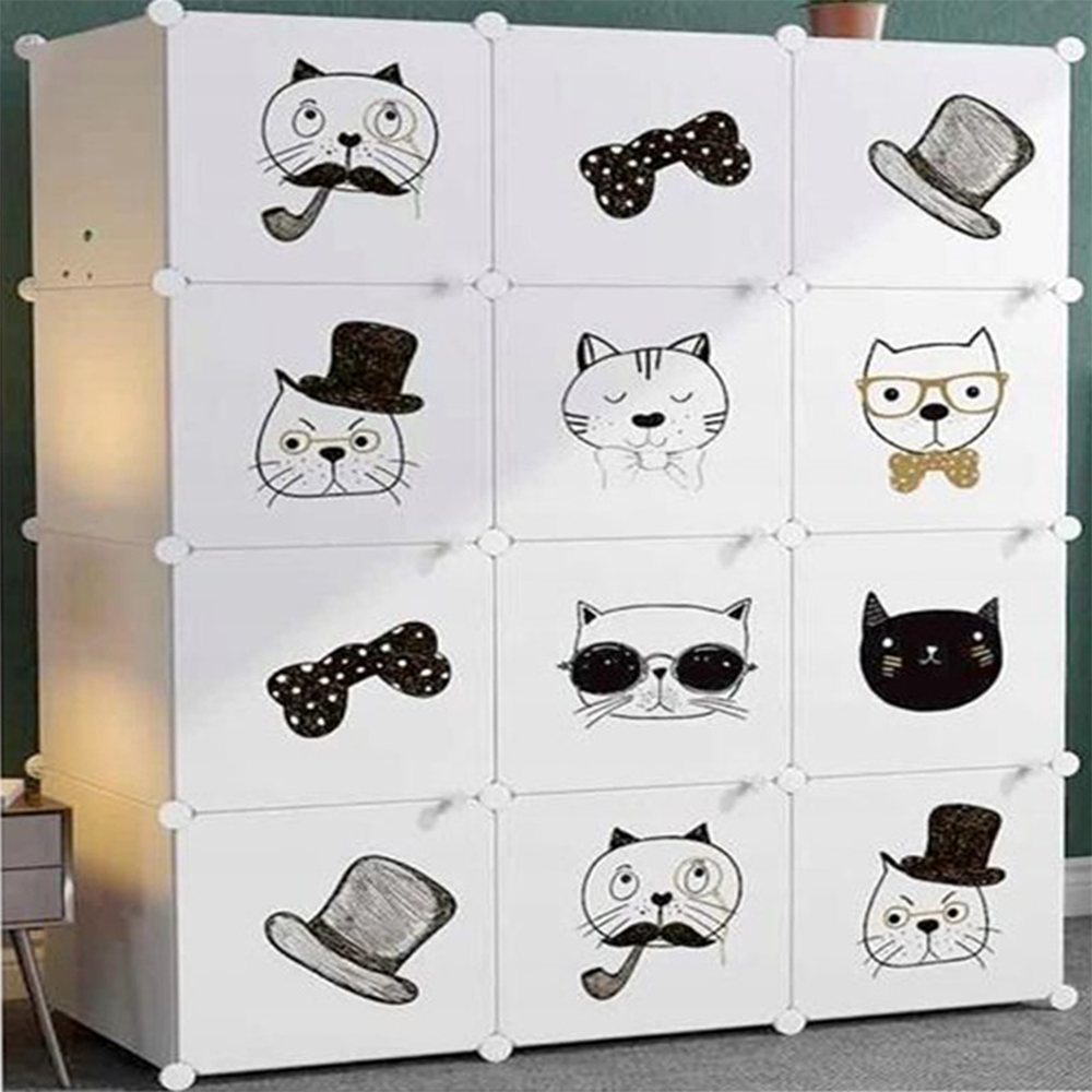 Modułowa składana szafa 147x111x37 cm – wodoodporne półki, lekkie i praktyczne