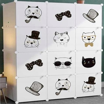 Modułowa składana szafa 147x111x37 cm – wodoodporne półki, lekkie i praktyczne