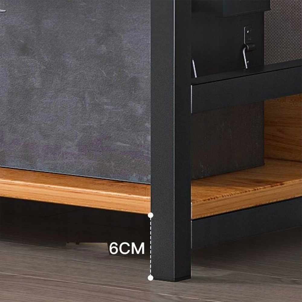 Regał loft 174 cm – metalowy regał na książki i segregatory