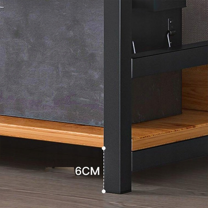 Regał loft 174 cm – metalowy regał na książki i segregatory