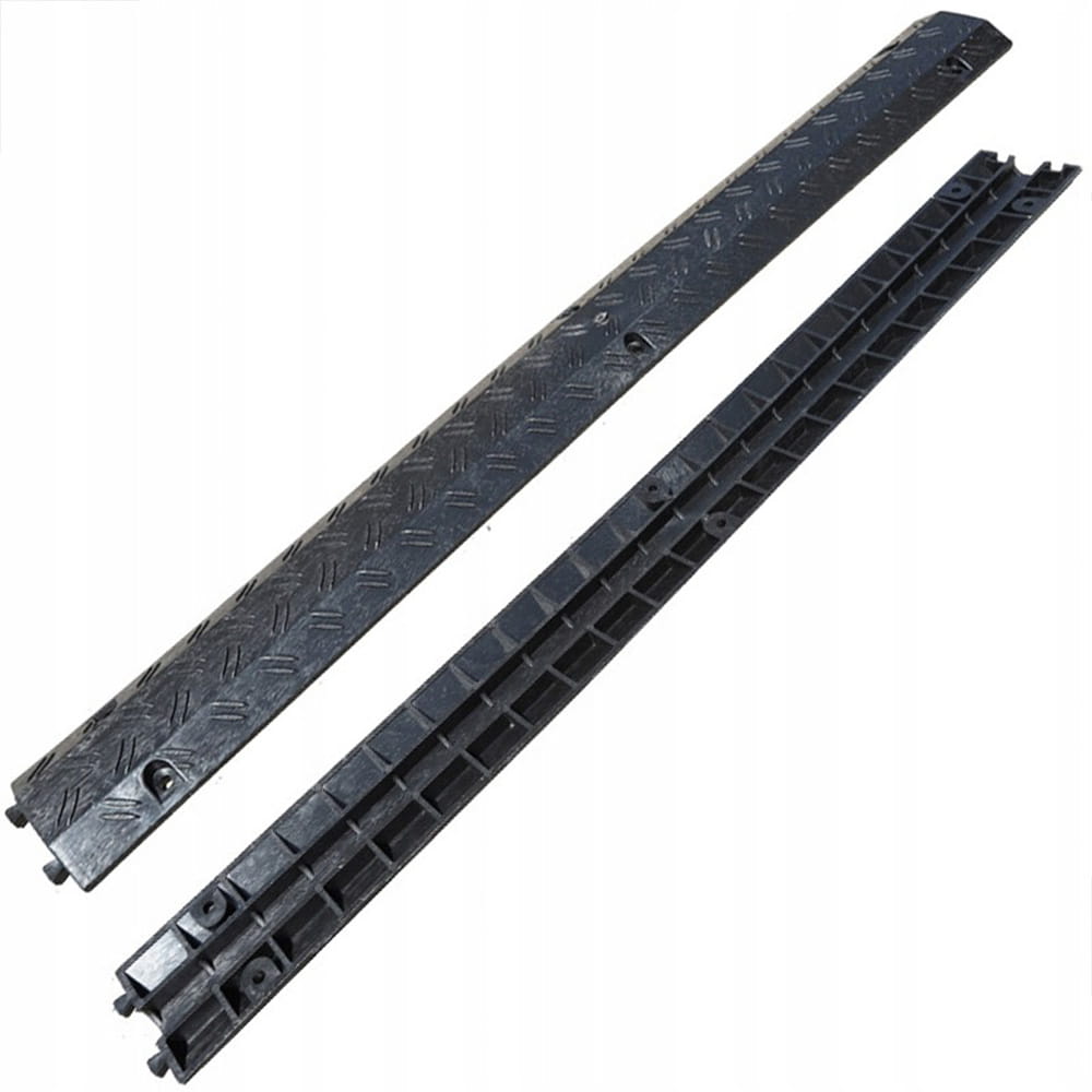 Zestaw 3 ramp ochronnych do kabli 100x10x2 cm – solidna ochrona kabli zewnętrznych