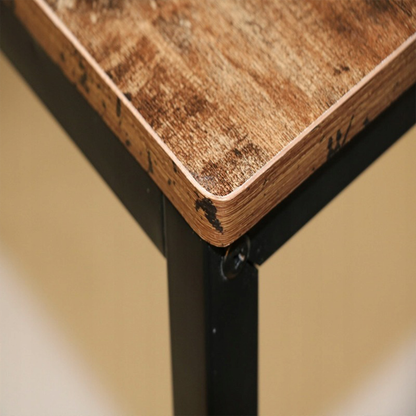 Biurko industrialne z wbudowanym regałem 120x60x120 cm – metal i płyta MDF, nowoczesny design