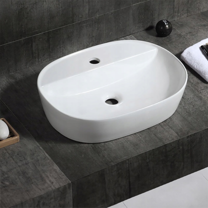 Umywalka ceramiczna Rebiko 600x400x120 mm – biała, nowoczesny i minimalistyczny design