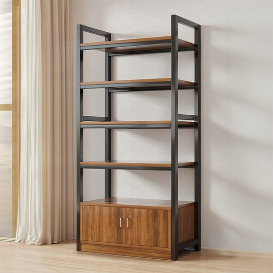 Pionowa biblioteczka z dolną szafką 190x80x30 cm – styl industrialny, loftowy design