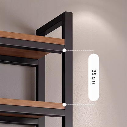 Pionowa biblioteczka z dolną szafką 190x80x30 cm – styl industrialny, loftowy design