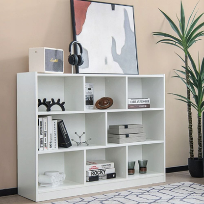 Biały regał 100x24x104 cm – 6 otwartych półek, styl skandynawski, nowoczesny