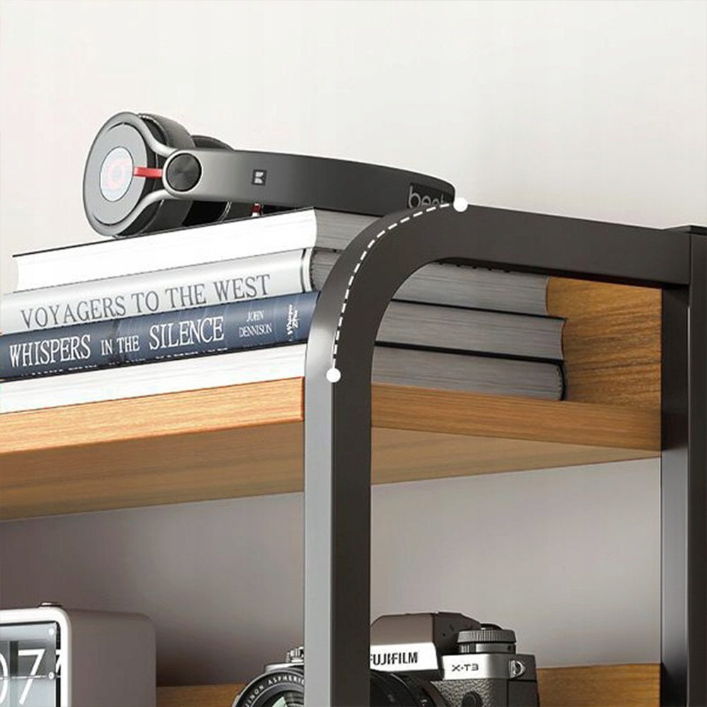 Biurko komputerowe loft ciemny buk 120×60×150 cm – nowoczesne biurko na laptopa i do gamingu