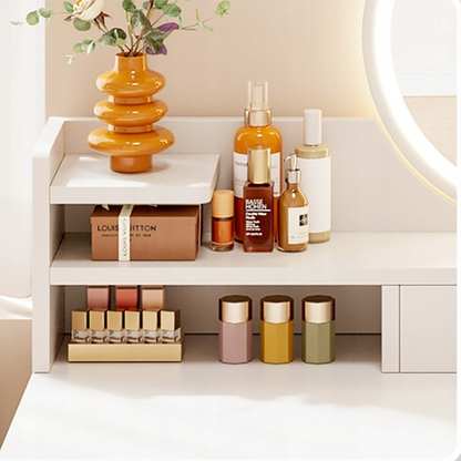 Biała toaletka z lustrem 80x40x125,5 cm – elegancja i funkcjonalność w sypialni