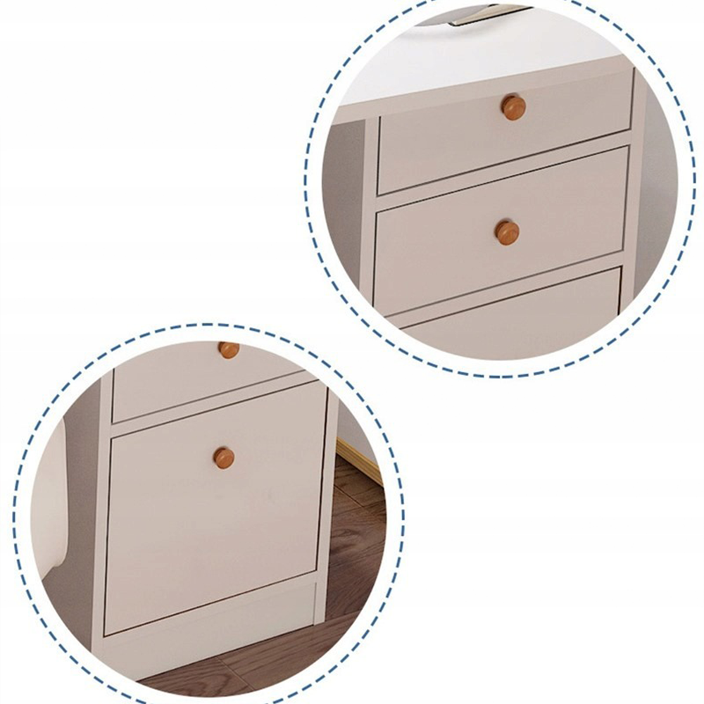 Nowoczesne białe biurko 100x50x73 cm – z szufladami i półkami, idealne do domu i biura