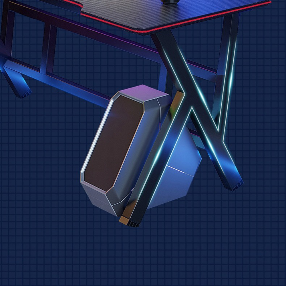 Biurko gamingowe czarne 120x60x74 cm – ergonomiczne, dużo miejsca do gier i pracy