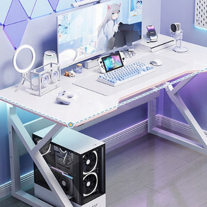 Biurko gamingowe 120 cm – białe nowoczesne biurko komputerowe dla graczy