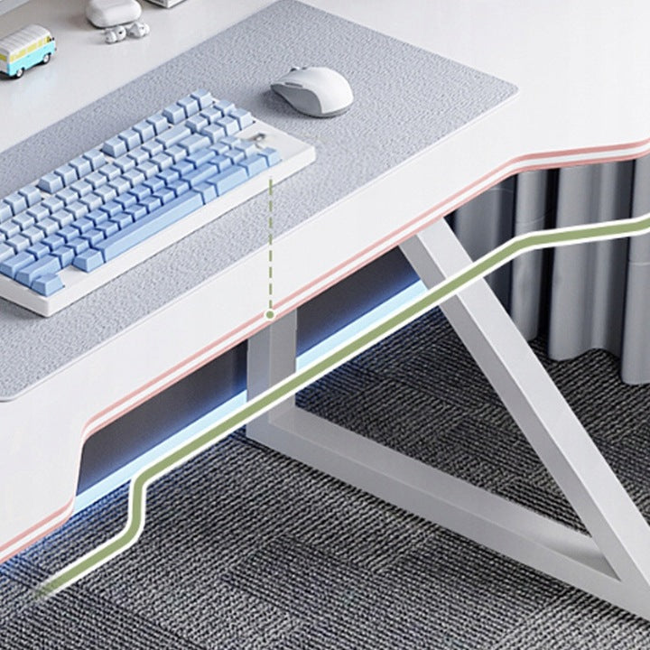 Biurko gamingowe 120 cm – białe nowoczesne biurko komputerowe dla graczy