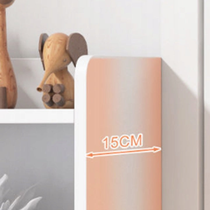 Białe loftowe biurko 120 cm z 7 półkami - nowoczesny skandynawski design