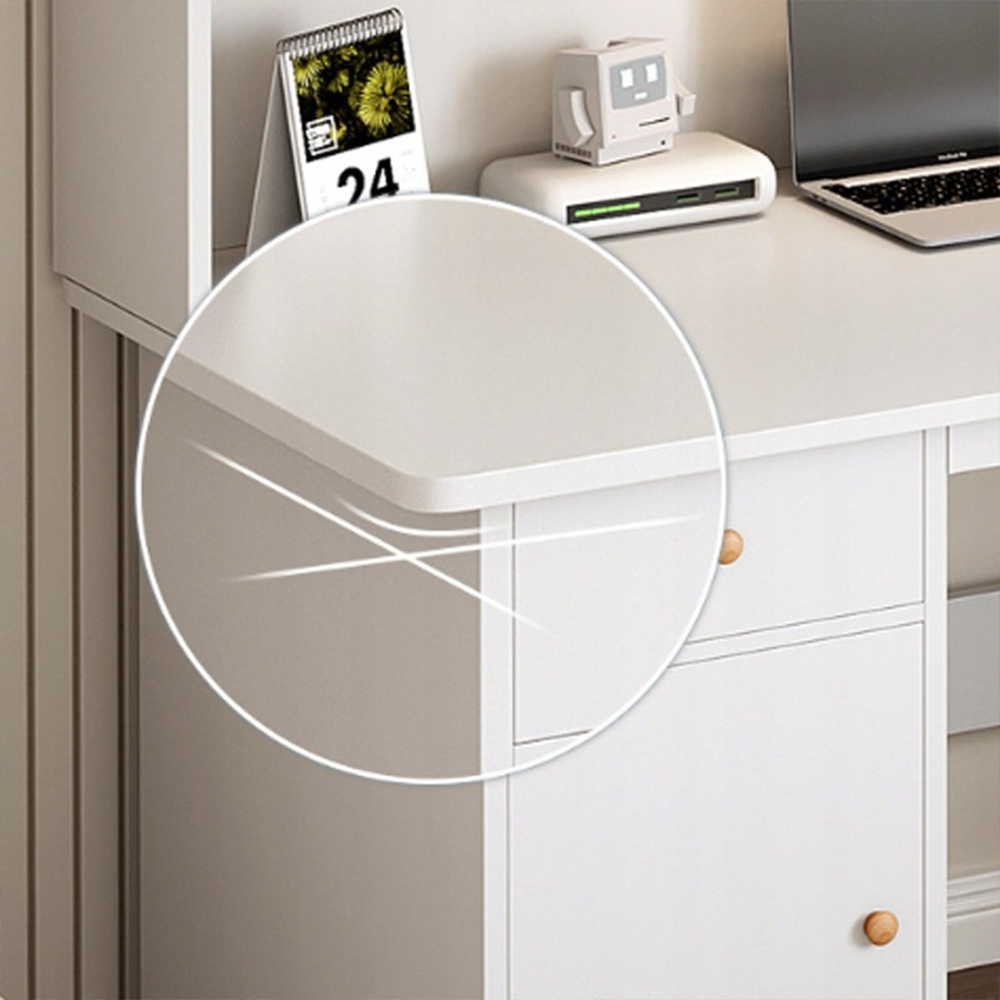 Białe biurko z półkami 120x43x165 cm – funkcjonalny i elegancki skandynawski design