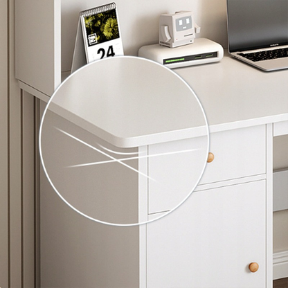 Białe biurko z półkami 120x43x165 cm – funkcjonalny i elegancki skandynawski design