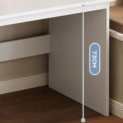 Białe biurko z półkami 120x43x165 cm – funkcjonalny i elegancki skandynawski design