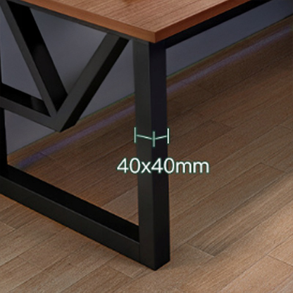 Nowoczesne loftowe biurko 120x60 cm – dla gracza, ciemny dąb, z półką