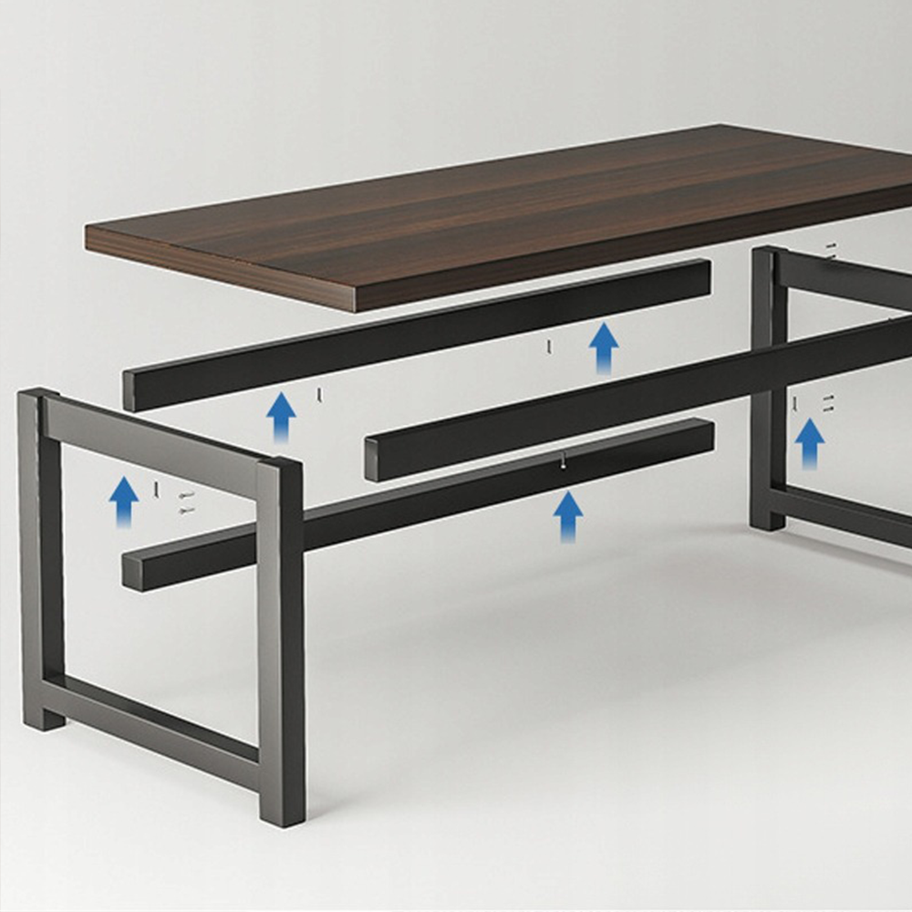 Nowoczesne biurko 120×60×74 cm – metalowa rama, blat z MDF, do pracy i gier