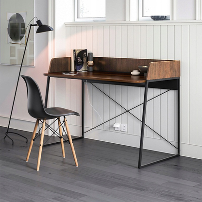 Biurko komputerowe 100 cm – ciemnobrązowe, kompaktowe i nowoczesne do domowego biura