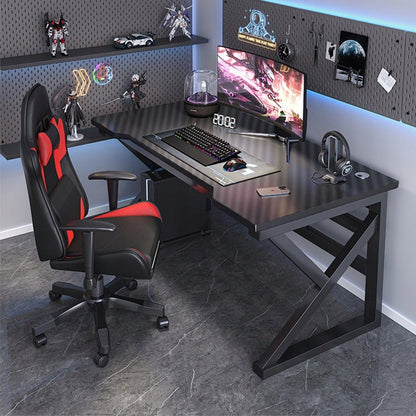 Biurko gamingowe 120×60×74 cm z blatem z włókna węglowego i metalową ramą – nowoczesny i stabilny design dla graczy