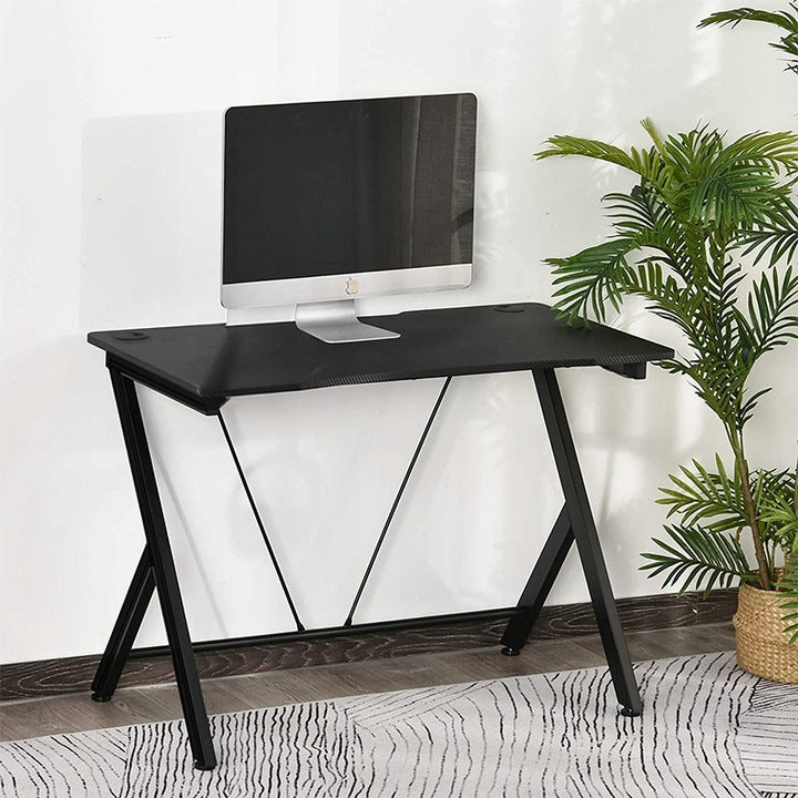 Czarne biurko gamingowe 100 cm - minimalistyczny loftowy design carbon