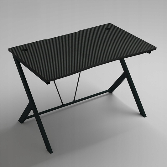 Czarne biurko gamingowe 100 cm - minimalistyczny loftowy design carbon