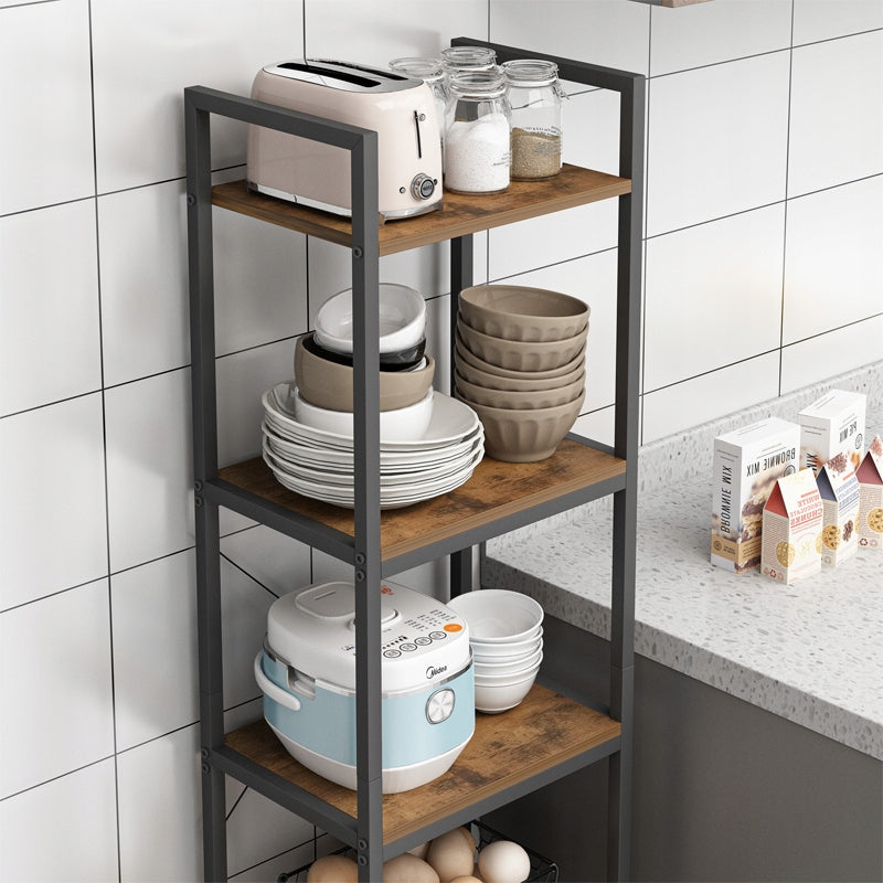 Regał industrialny 154 cm - metalowy, 5 półek, styl loftowy