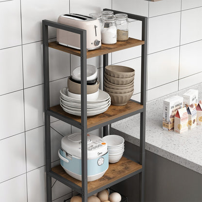 Regał industrialny 154 cm - metalowy, 5 półek, styl loftowy