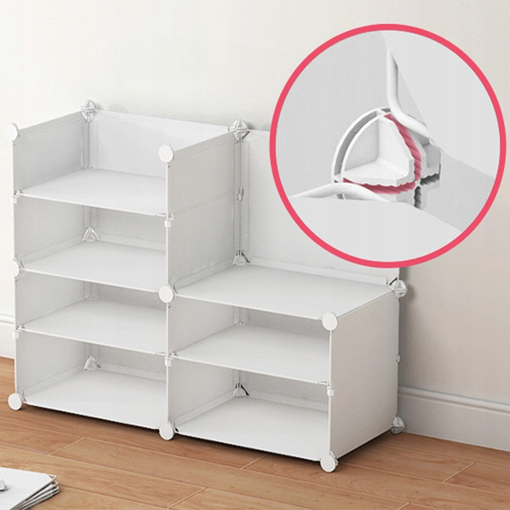 Biała modułowa szafka na buty – elegancka i wielofunkcyjna do przedpokoju i garderoby