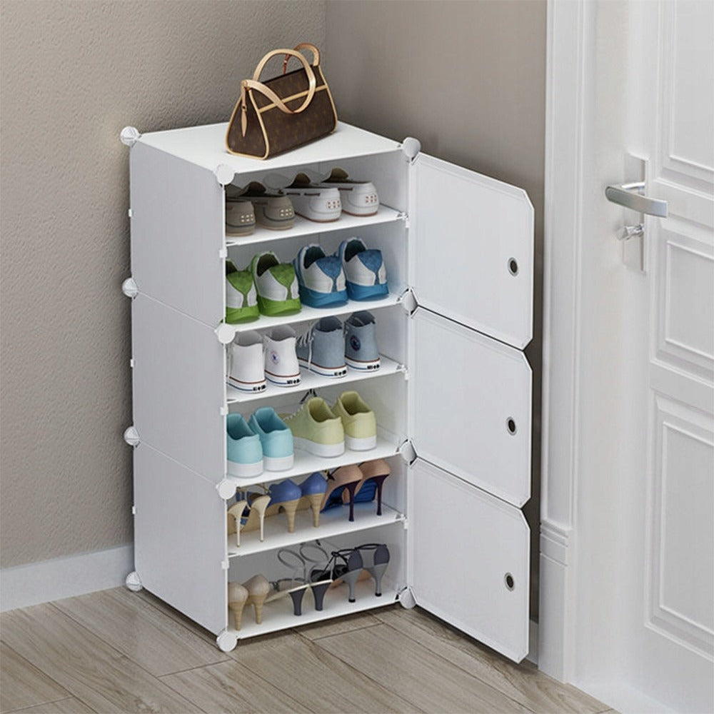 Biała modułowa szafka na buty – elegancka i wielofunkcyjna do przedpokoju i garderoby