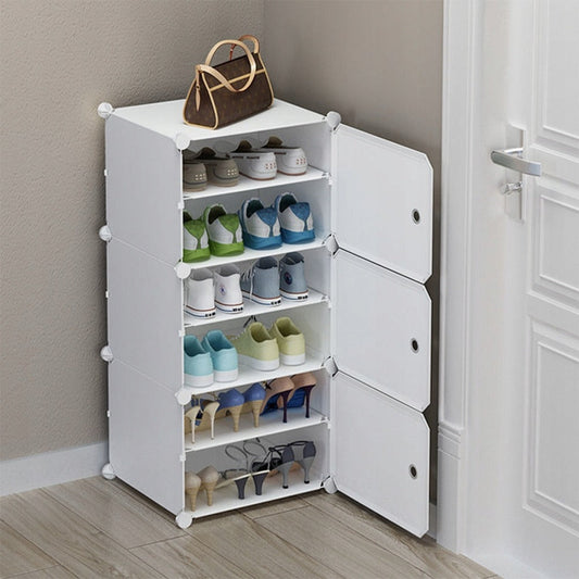 Biała modułowa szafka na buty – elegancka i wielofunkcyjna do przedpokoju i garderoby