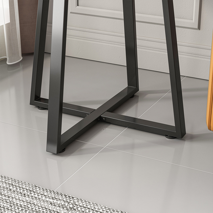 Okrągły stolik kawowy loft 80 cm – biały stolik industrialny o stabilnej metalowej konstrukcji