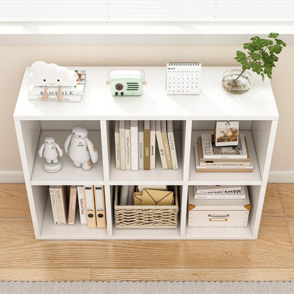 Biblioteczka KALAX 2x3 90x30x60 cm – biała, otwarta, nowoczesna półka do przechowywania