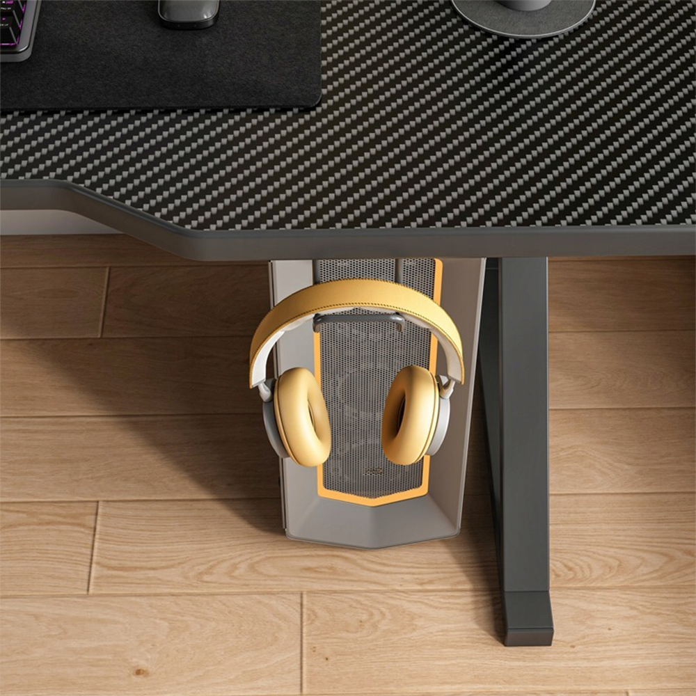 Biurko gamingowe loft czarne 120 cm - nowoczesne biurko dla graczy, stabilne MDF + metal