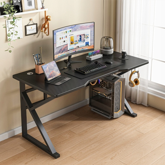 Biurko gamingowe loft czarne 120 cm - nowoczesne biurko dla graczy, stabilne MDF + metal