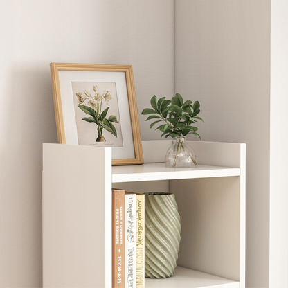 Minimalistyczny regał biały 180x40x30 cm – szafka z 7 półkami na książki