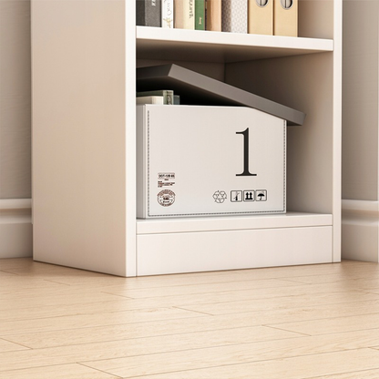 Minimalistyczny regał biały 180x40x30 cm – szafka z 7 półkami na książki