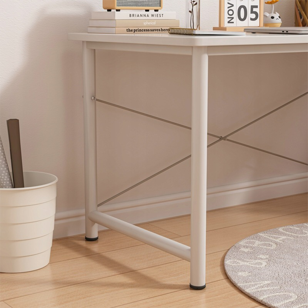 Nowoczesne biurko białe 100x75x50 cm – loftowy styl do domu i biura