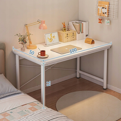 Nowoczesne biurko białe 100x75x50 cm – loftowy styl do domu i biura