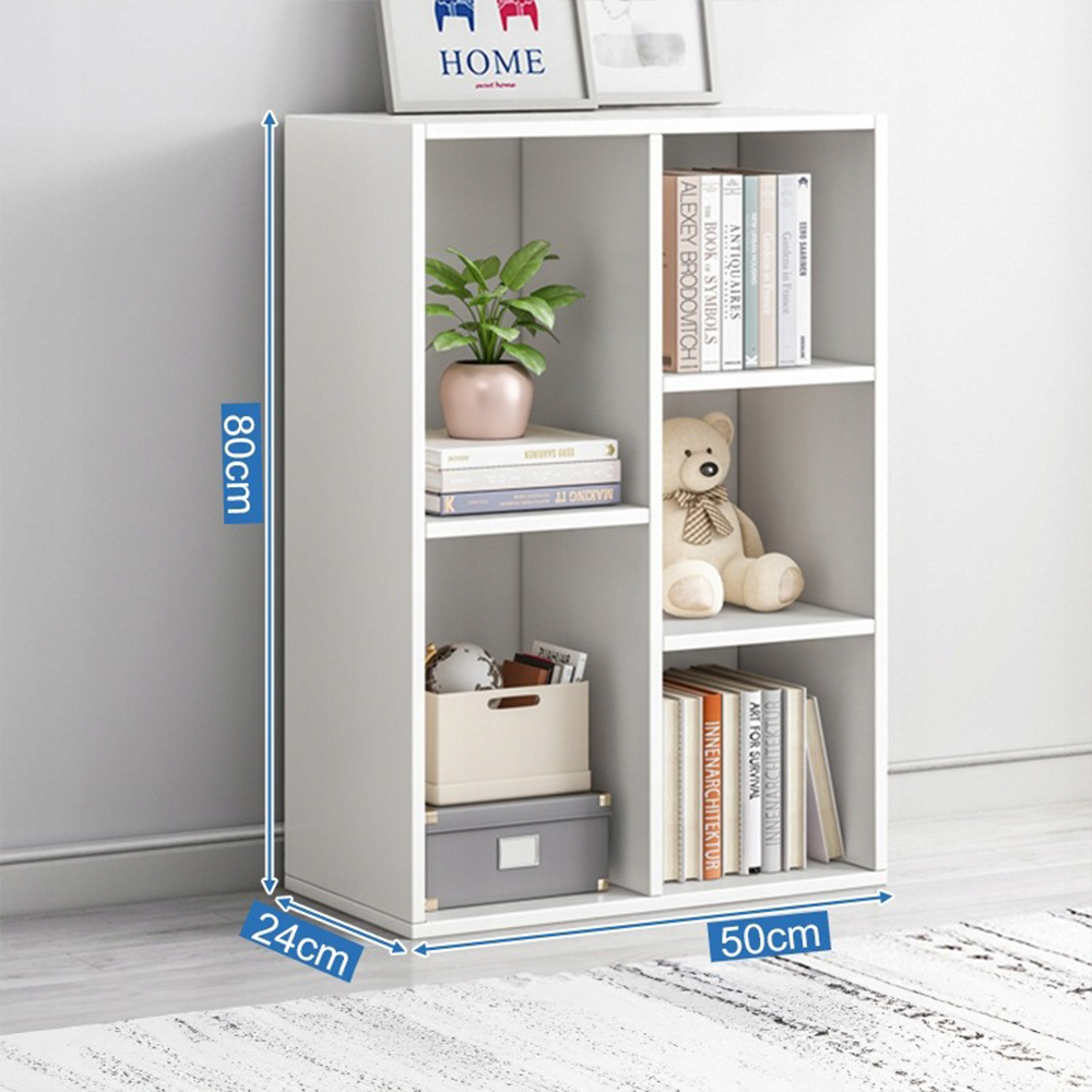 Szafka w stylu skandynawskim 80x50 cm – biała, otwarta półka na dekoracje i książki